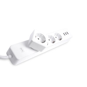 4 Way + USB EU Standard 16A WiFi Smart Power Strip Power Metering Function