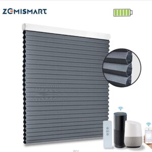 Zemismart Blackout Cellular Shade, Tuya WiFi Electric Honeycomb Blind Built in battery, Alexa Google Home Timer Control