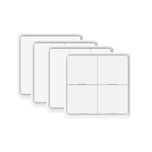 4 Gang Tuya ZigBee Wireless 12 Scene Switch Push Button Controller Battery Powered Automation Scenario for Tuya Devices