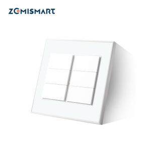Zemismart 6 Gangs Tuya Zigbee Wall Light Switch Smart Push Button Interrupter with Neutral Alexa Google Home Control