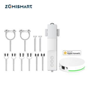 Zemismart Zigbee Curtain Robot Work with Homekit Motor For Roman Rod I Type U Type Tracks Alexa Google Home