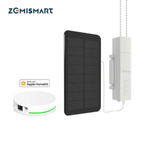 Zemismart New Update Zigbee Roller Shade Driver Work with Homekit Solar Panel Blinds Motor Alexa Google Home