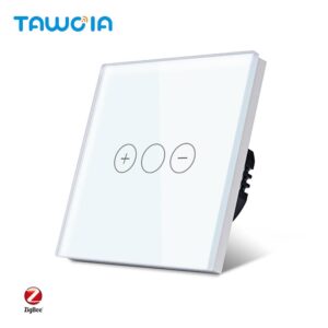 Zigbee Support Stylish Dimmer Switche Smart Life Square 86mm Glass Panel Wall Smart Light Dimmer Switch CE/ROHS