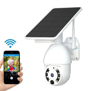 Outdoor Wireless Wi-Fi 1080P Dome Cameras Night Vision 4G Battery Powered Consumption Solar Panel CCTV PTZ Camera