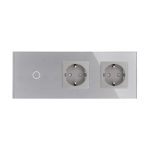 Zigbee 3.0 Protocol  Smart Combination Smart 1 Gang No Neutral Switch with Schuko EU Double Sockets Germany