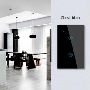 Homekit 2GANG US Touch Switch Glass Wall Smart Light Switch Smart Life/Tuya Smart Switch Smart Wifi Switch Panel