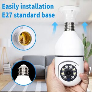 E27 LED Light 1080P IP Camera Wireless Panoramic Home Security Wi-Fi CCTV Smart Bulb Camera Two Audio Night Vision Camera