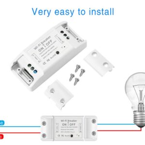 Wifi Control Switch Breaker 10A With Energy Monitor LED Light Controller Module Alexa Google Home Smart Life APP