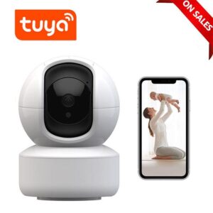 OEM TUYA motion detection smart cloud infared nightvision cctv system 3Mp 1080P monitor mini Wifi PT Dome camera