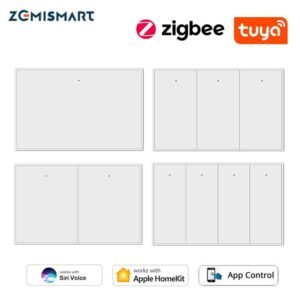 Zemismart Tuya Zigbee Smart Switch Zemismart Push Button Switch Neutral Required Smart Life Alexa Google Home APP Control