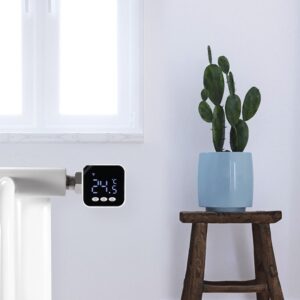 New Design Zigbee/Bluetooth Programmable LED Screen Electronic Radiator Valve with APP Remote Control for Smart Home