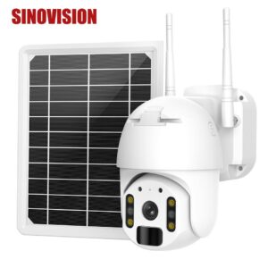 4G/WIFI Solar Battery Wireless  PTZ Security Camera, HD 1080P Outdoor Waterproof 2MP Lower powered Battery Camera