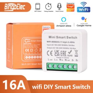 Bingoelec Universal Diy 2way 16A Wifi control mini Smart Switch module Smart Home electrical accessories