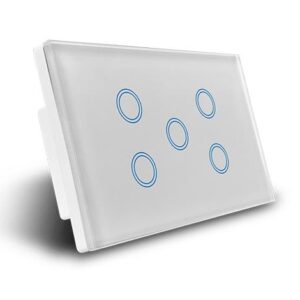 5gang AU Standard SAA ALexar and google assistant voice control Smart Wi-Fi / Zigbee Switch