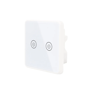 EU ZigBee Touch Switch -2gang (PC frame, L Only)