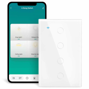 4 Gang US Glass Touch Wi-Fi Switch