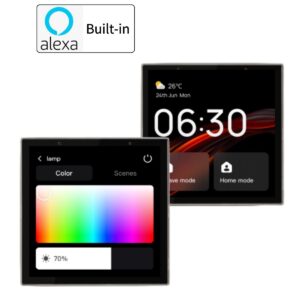 Multifunctional Smart Touch Control Panel  4 Inch Zigbee Built In Alexa Voice Control Smart Home Automation Control Panel