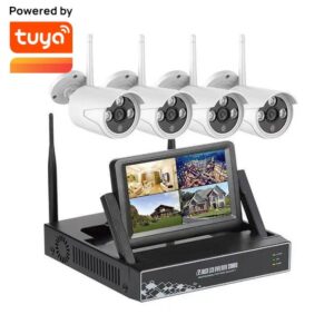 Smart  8CH NVR+4pcs Cameras 7″Monitor Wireless NVR Kit Surveillance  CCTV Camera System