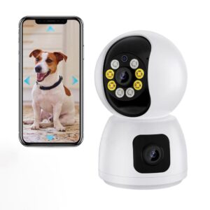 Smart Home Cameras DE Seguridad 1080P Dual Lens Human Detection Email& Sound Alarm Baby Camera