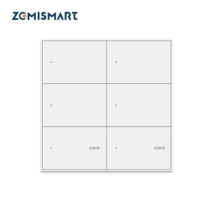 Zemismart Tuya Zigbee Smart 4 Gang Switch with 2 Gang Scene Switch 4X4 Push Button Light Switch Neutral Required Alexa