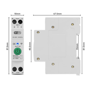 63A Single Phase WIFI Smart Energy Meter Kwh Metering Monitoring Circuit Breaker Timer Relay for Smart Home