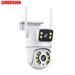 Dual Lens 2K 1080P Camera Wireless Tuya WIFI CCTV Camera Auto Tracking PTZ Outdoor Wireless WIFI Security Camera