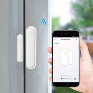 Smart Home WiFi Door Sensor Door Open Detectors Indoor Security Protection Alarm System Work With Google Home Alexa